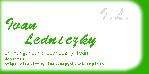 ivan ledniczky business card
